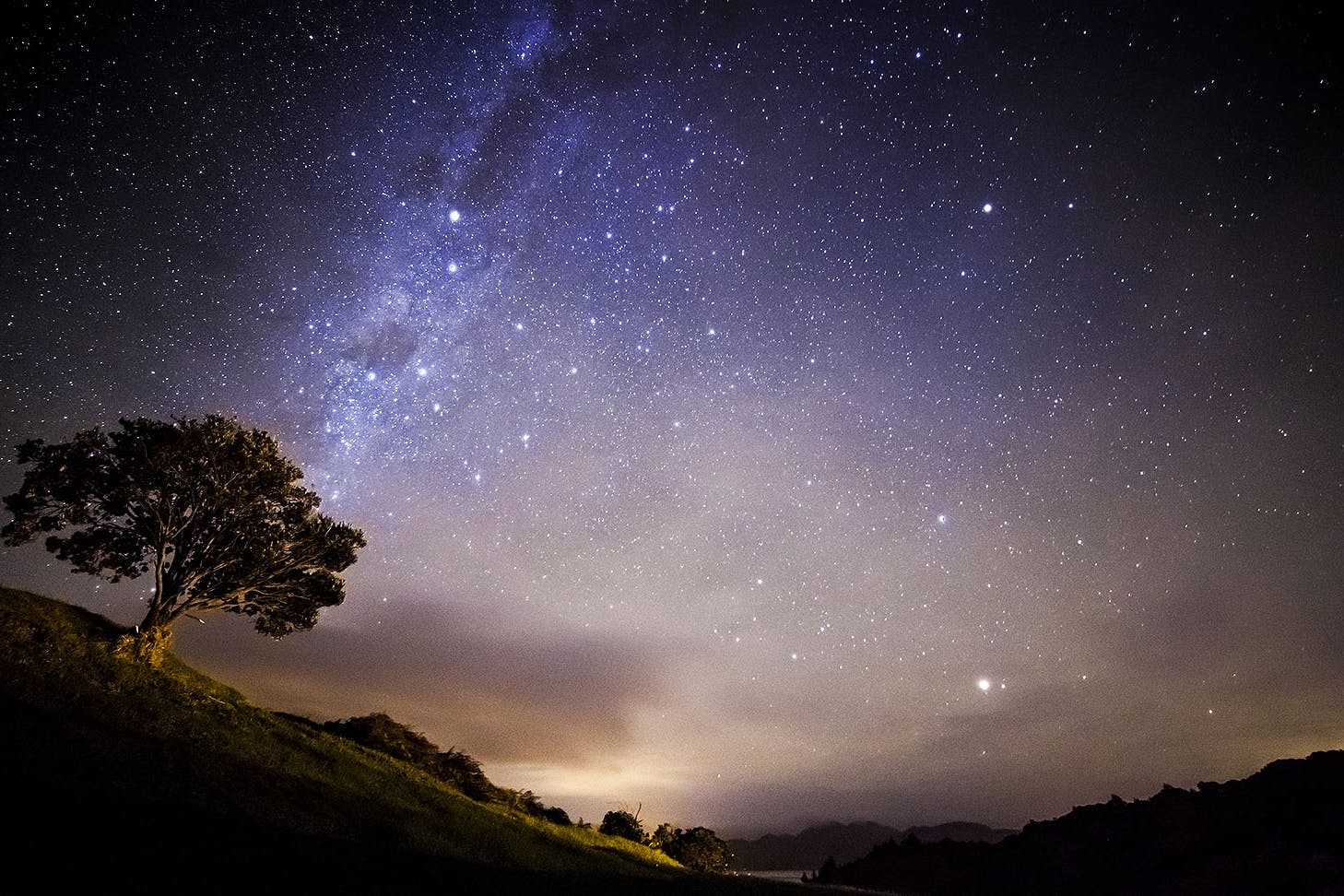 The milky Way is seen at Cooks Beach.